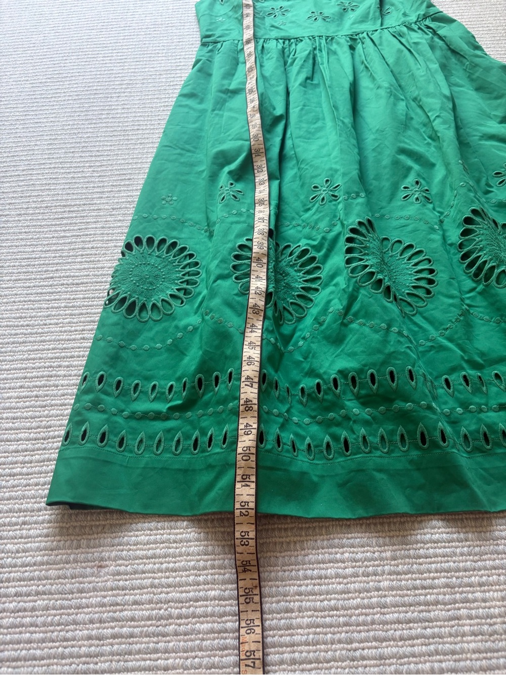 Boden dress NWT US 12 Lauren Broderie midi dress green, cotton, occasion dress - Picture 15 of 15
